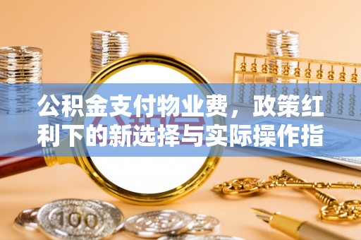 岳西公积金支付物业费，政策红利下的新选择与实际操作指南